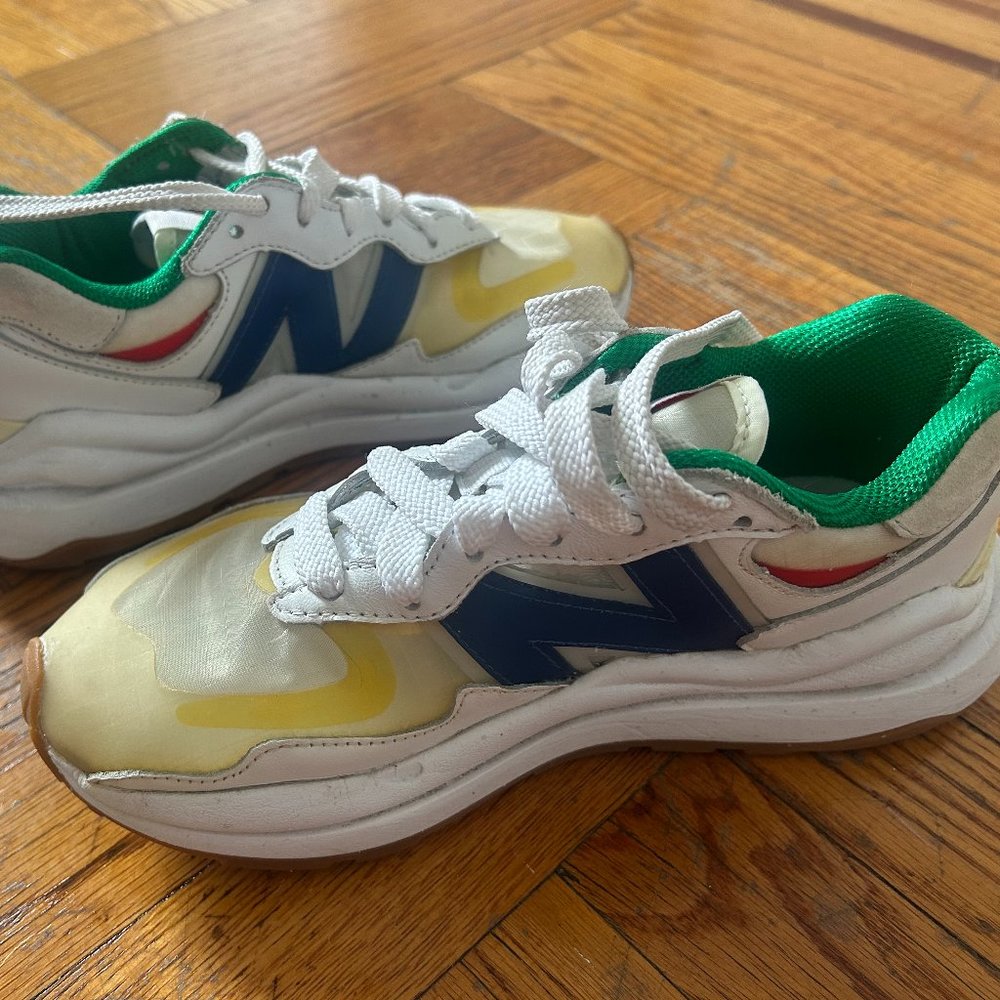 NEW BALANCE x STAUD 57/40 White Blue Quartz Sneakers M4.5/W6